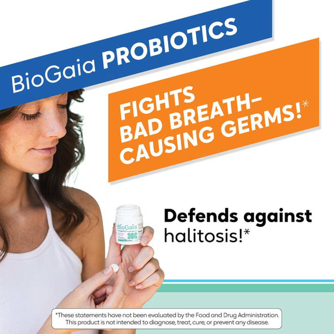 Pastillas probióticas para la salud bucal